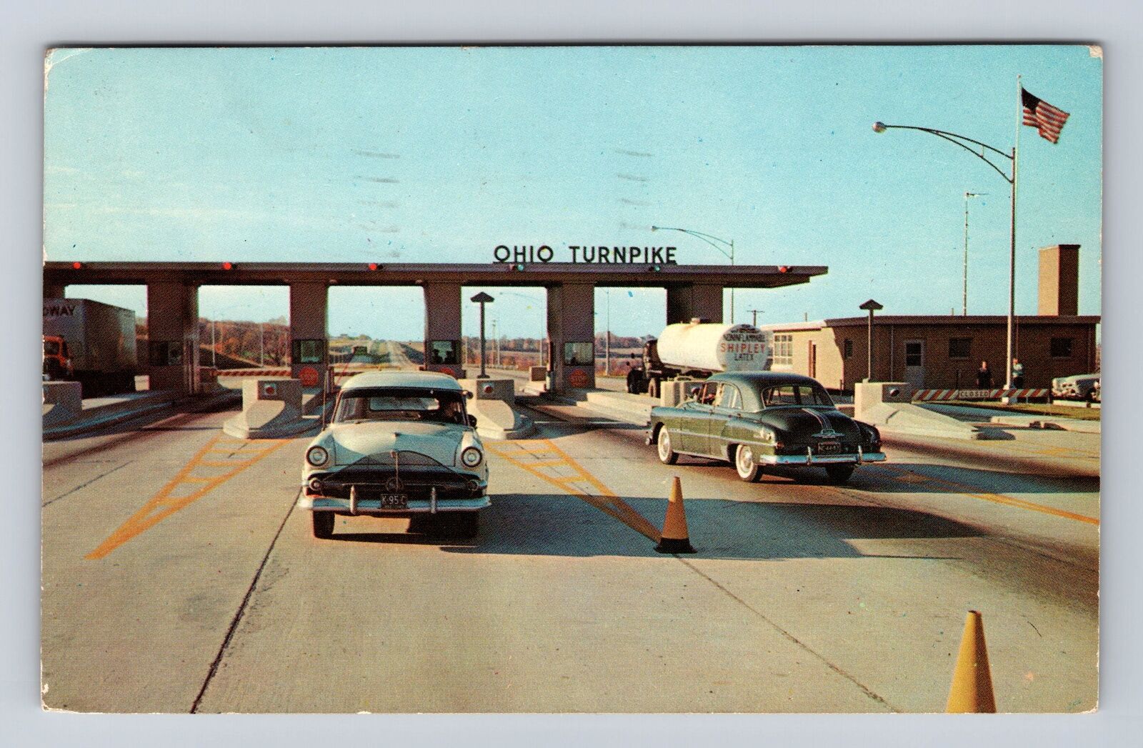 PA-Pennsylvania, Main Entrance To Ohio Turnpike, Antique Vintage c1959 Postcard