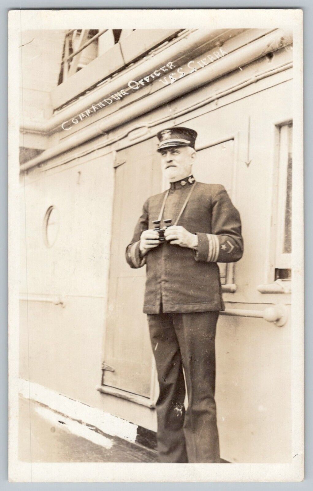 WWI Commanding Officer USS Sierra Real Photo Postcard RPPC C1917 