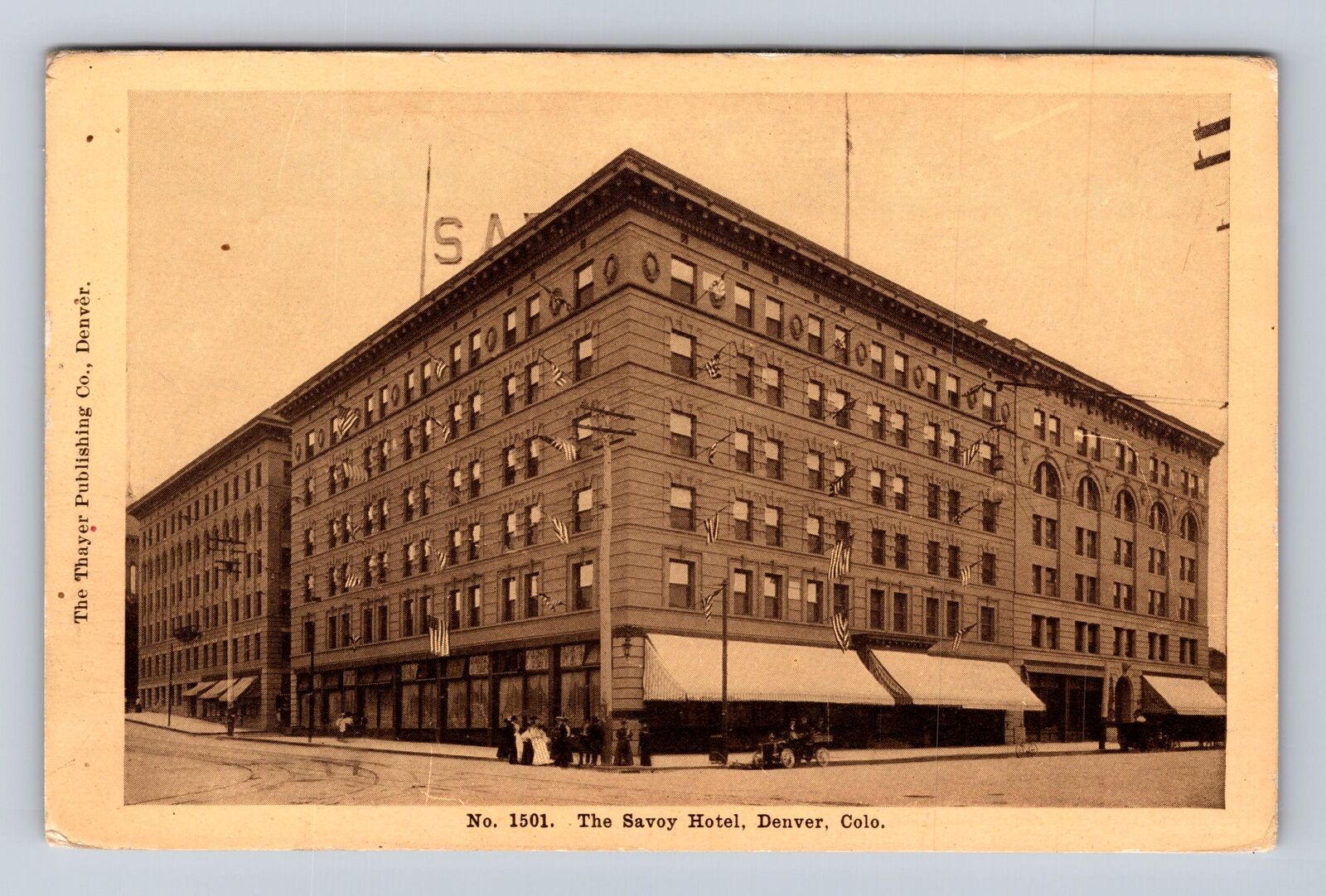 Denver CO-Colorado, The Savoy Hotel, Advertisement, Antique, Vintage Postcard