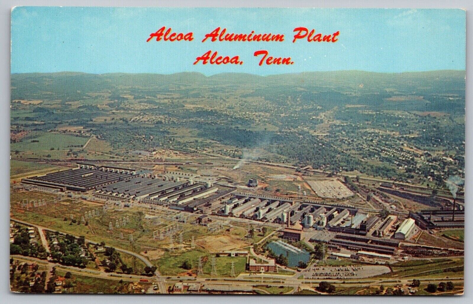 Alcoa Tennessee Alcoa Aluminum Plant Birds Eye View Chrome UNP Postcard