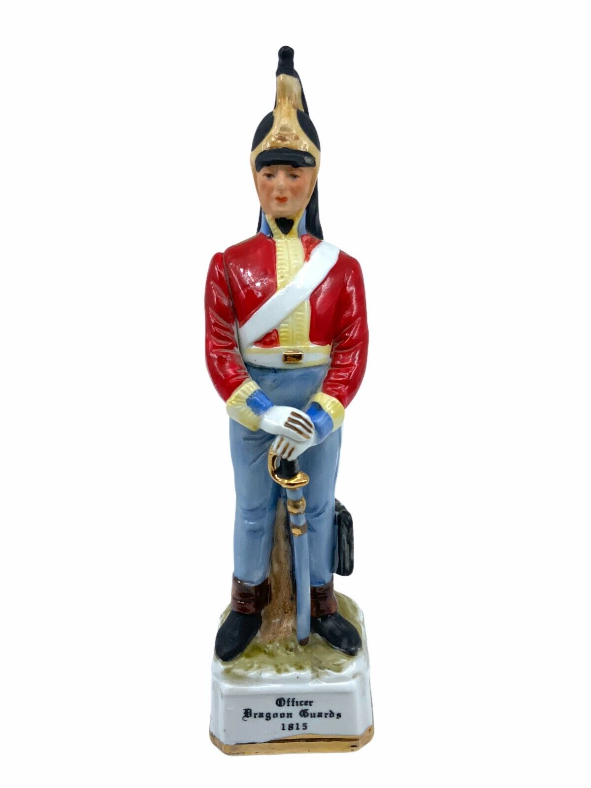 Napoleonic British Dragoon Guards Officer Porcelain Figure 9 Inches