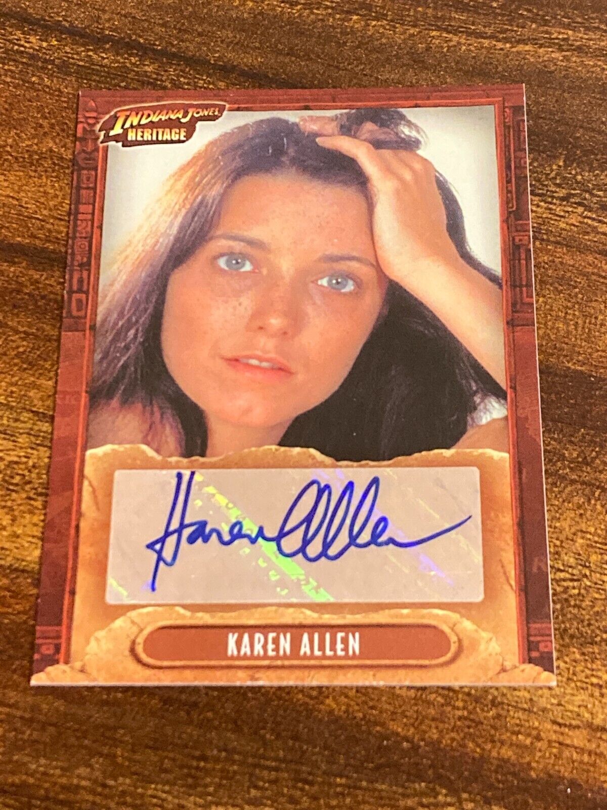 Karen Allen as Marion Ravenwood 2008 Topps Indiana Jones Heritage Autograph Card
