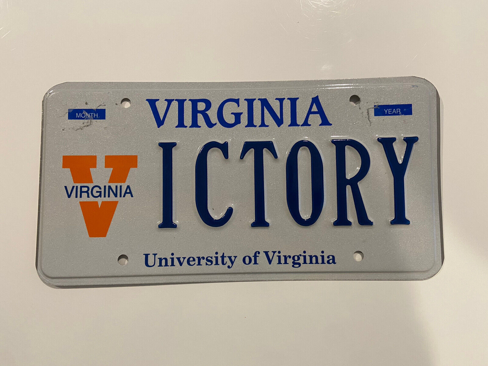 Exp. Virginia Va UVA Collegiate Vanity Personalized License Plate Tag Sign Cave