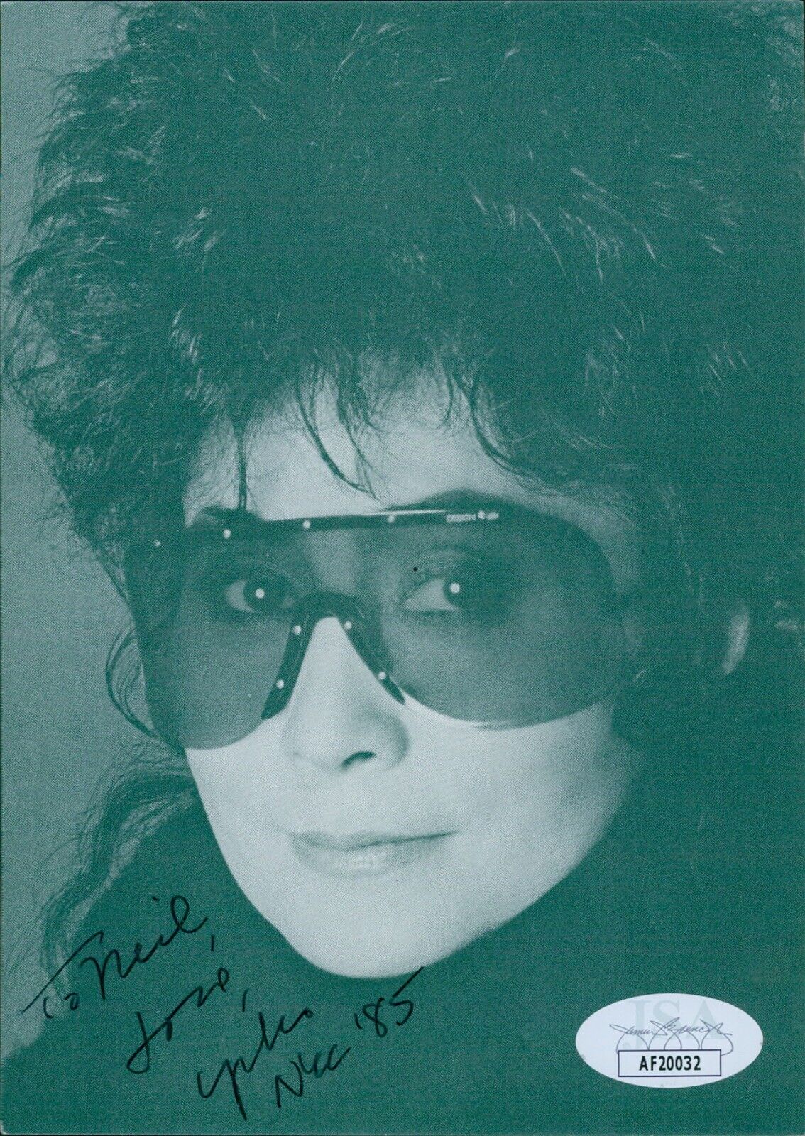 Yoko Ono John Lennon's Beatles Wife Signed 4.25x6 Photo JSA Authenticated