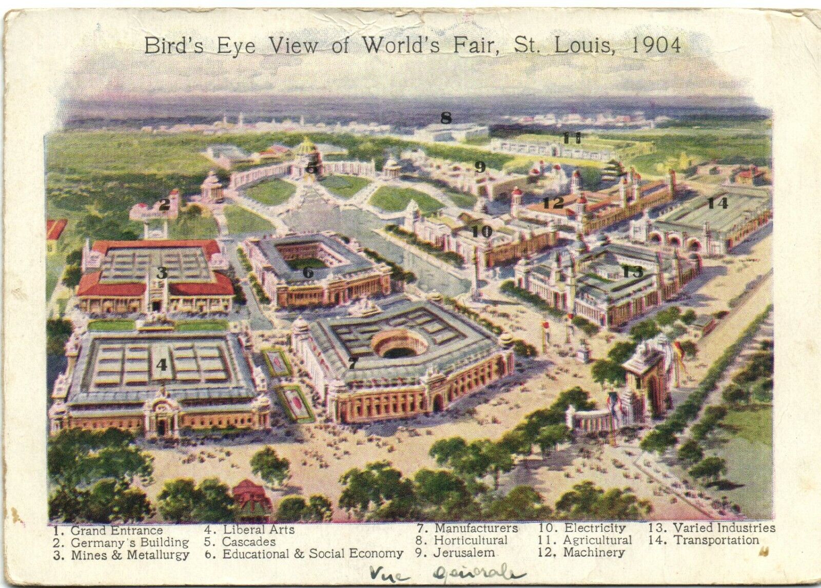 USA ST.LOUIS 1904 EXPO 13 Vintage Postcard (L3662)