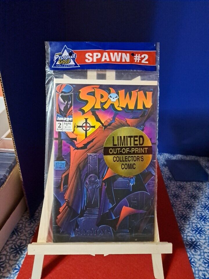 Spawn #2 1st Print (Image Comics, June 1992) Gold Seal Limited Collector\'s Ed 