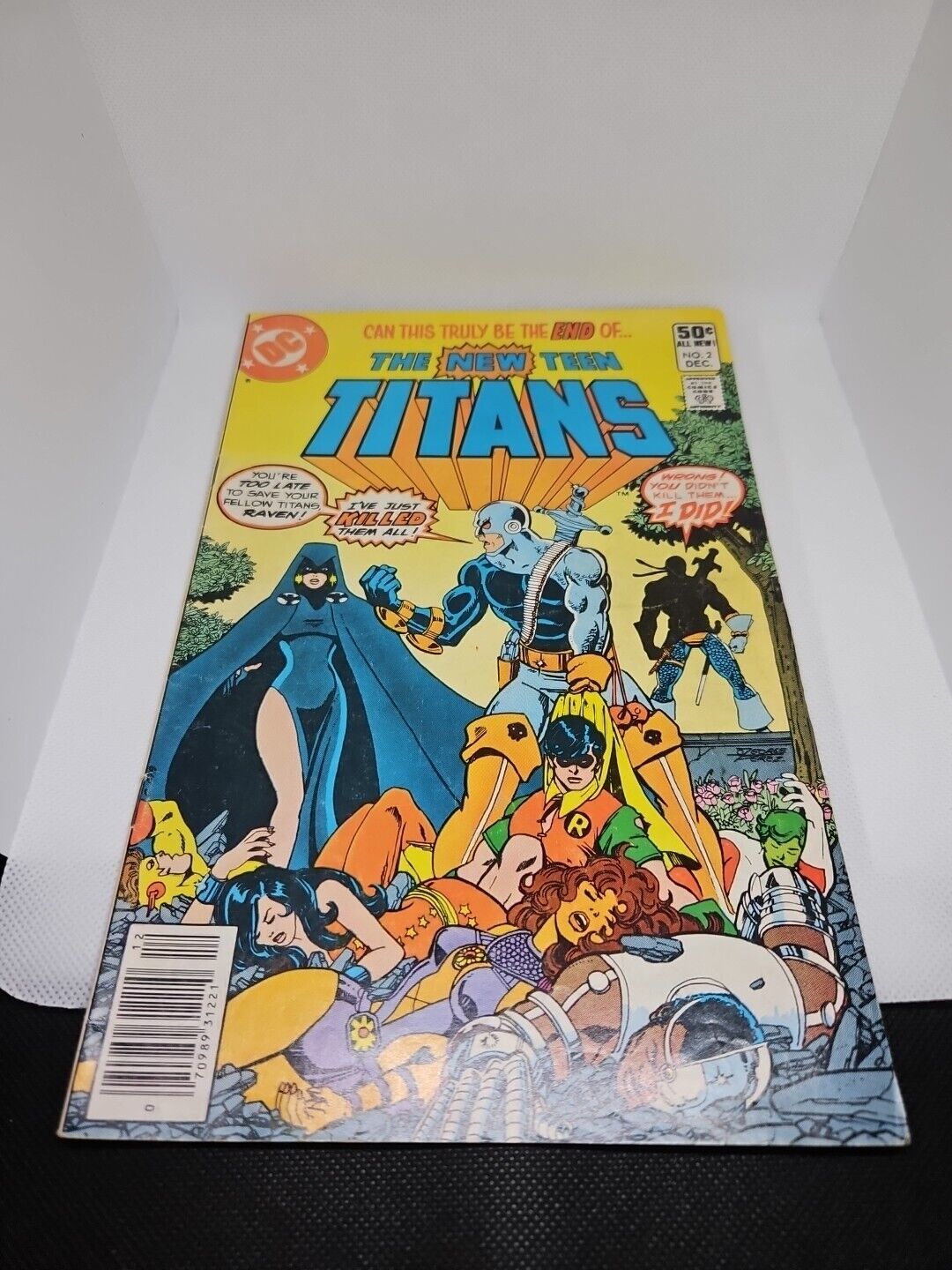 New Teen Titans #2 1980 DC 1st App DEATHSTROKE O.J Simpson AD RARE NEWSSTAND 