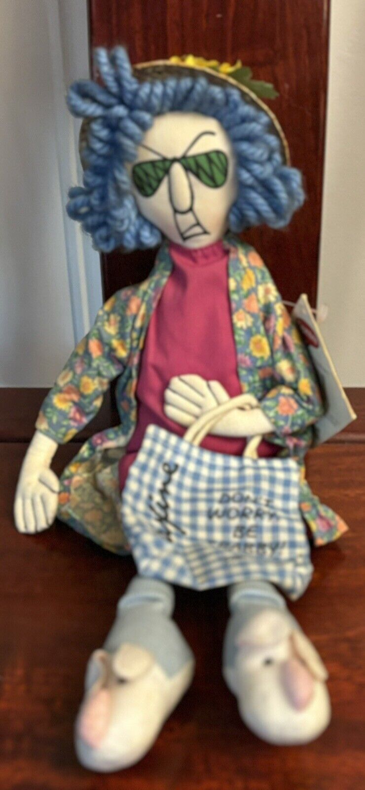 Vintage Hallmark Maxine Soft Doll Don’t Worry Be Crabby Shoebox 1995 Novelty Fun