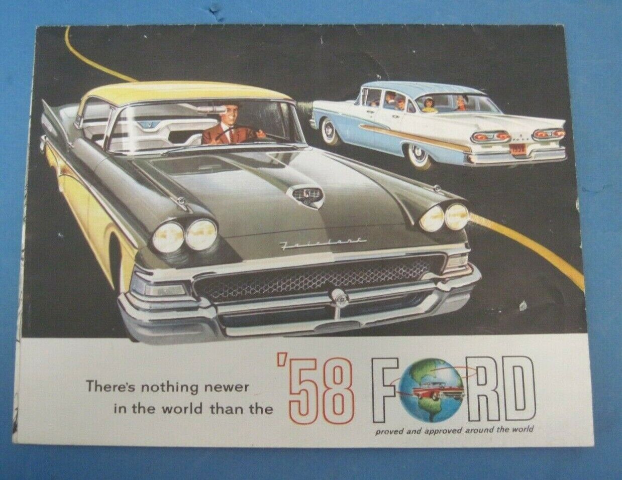 Original 1958 Ford Sales Brochure poster style 