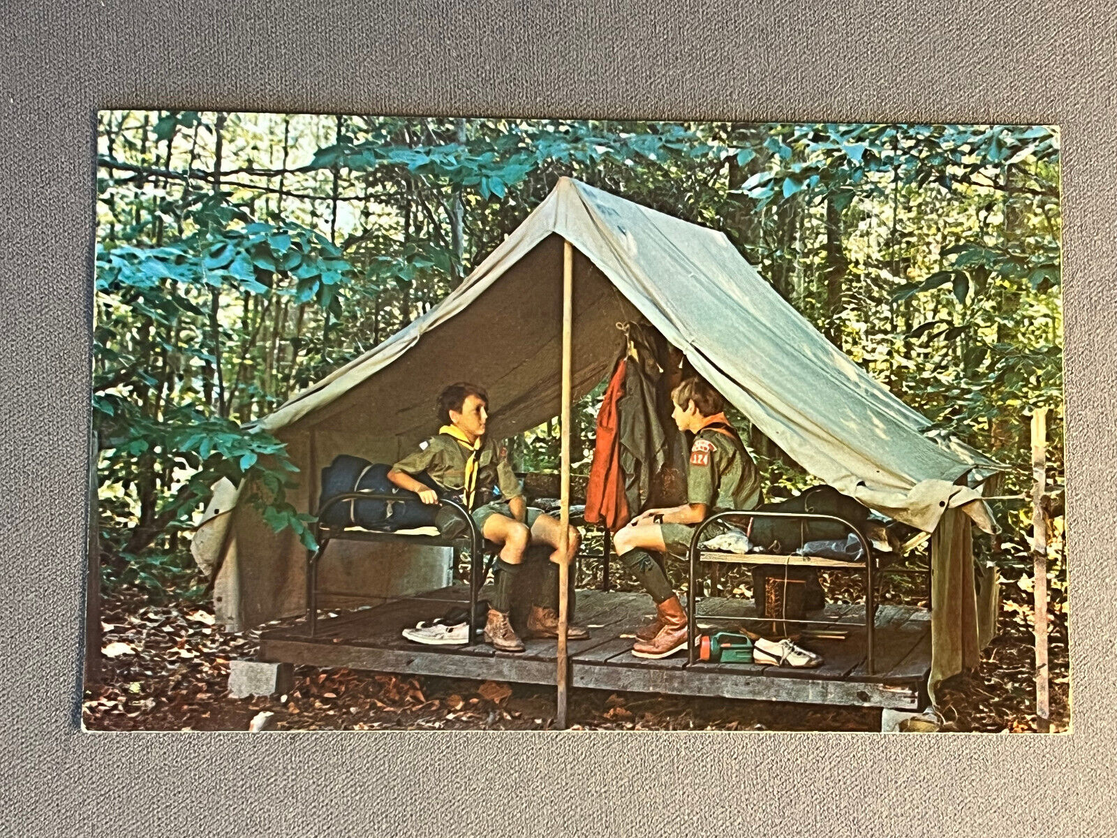 New York, NY, Massawepie Scout Camps, 2 Boyscouts In Tent,  PM 1976