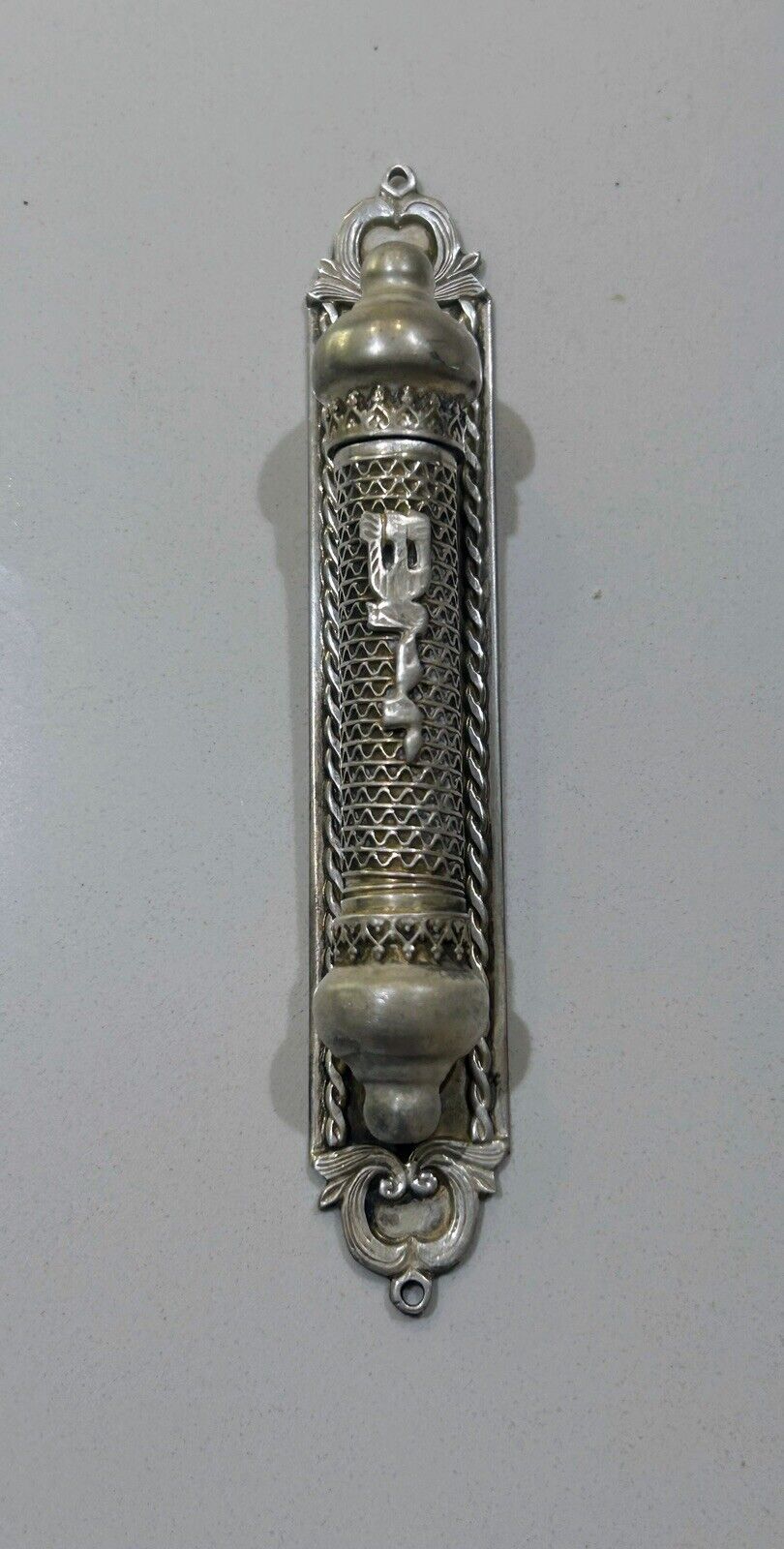 Vintage Israeli Yemenite Mezuzah Sterling Silver 