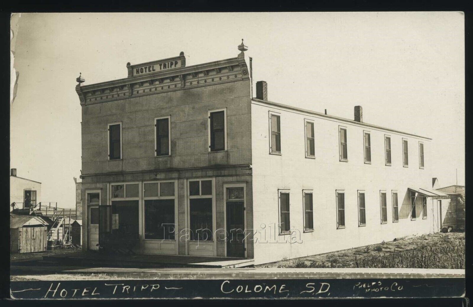 SD Colome RPPC c.1908 HOTEL TRIPP & BOARDWALK Tripp County by Phelps Photo Co.