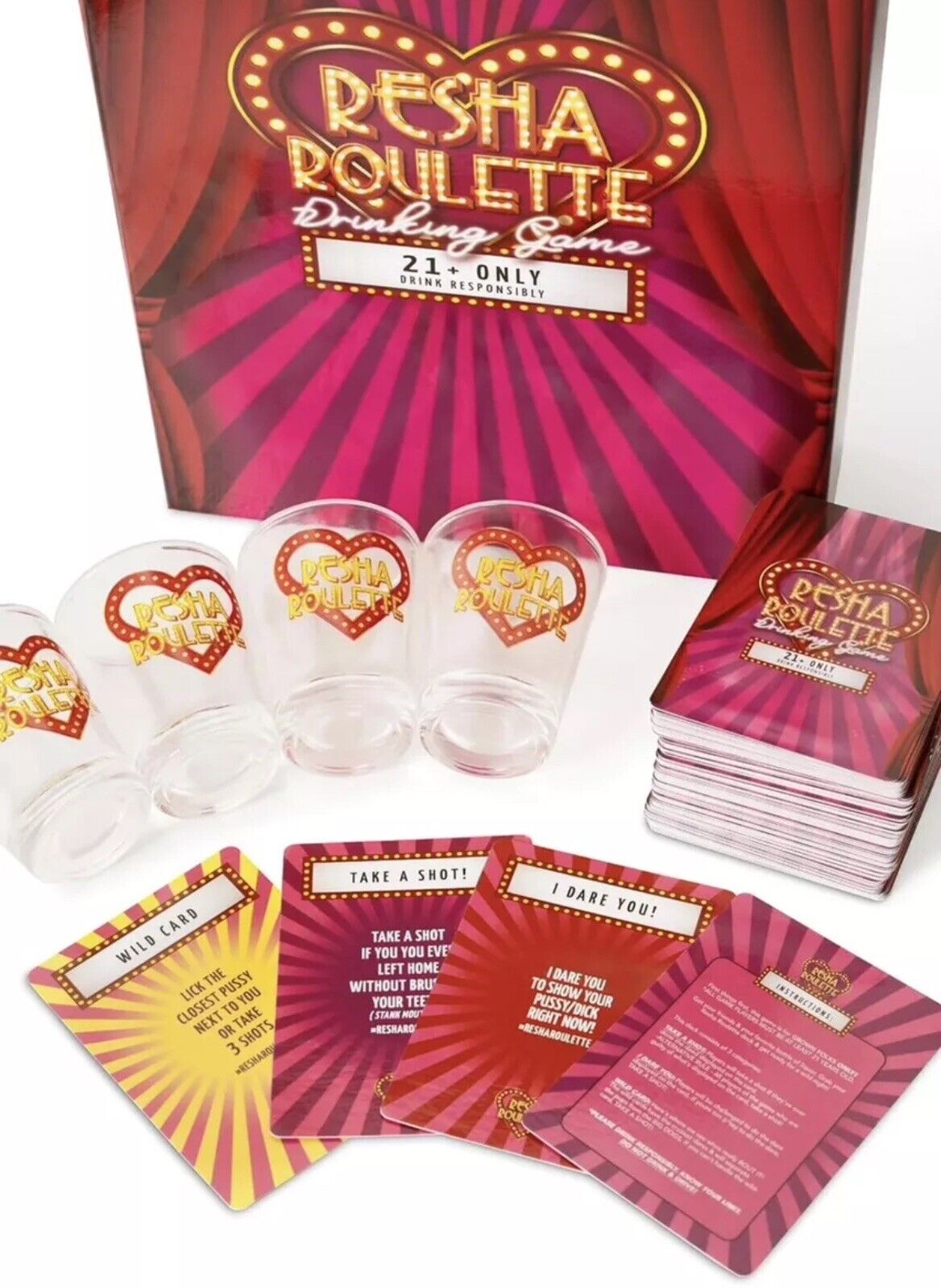 Resha Roulette - A Drinking Card Game for Parties and More New Sealed