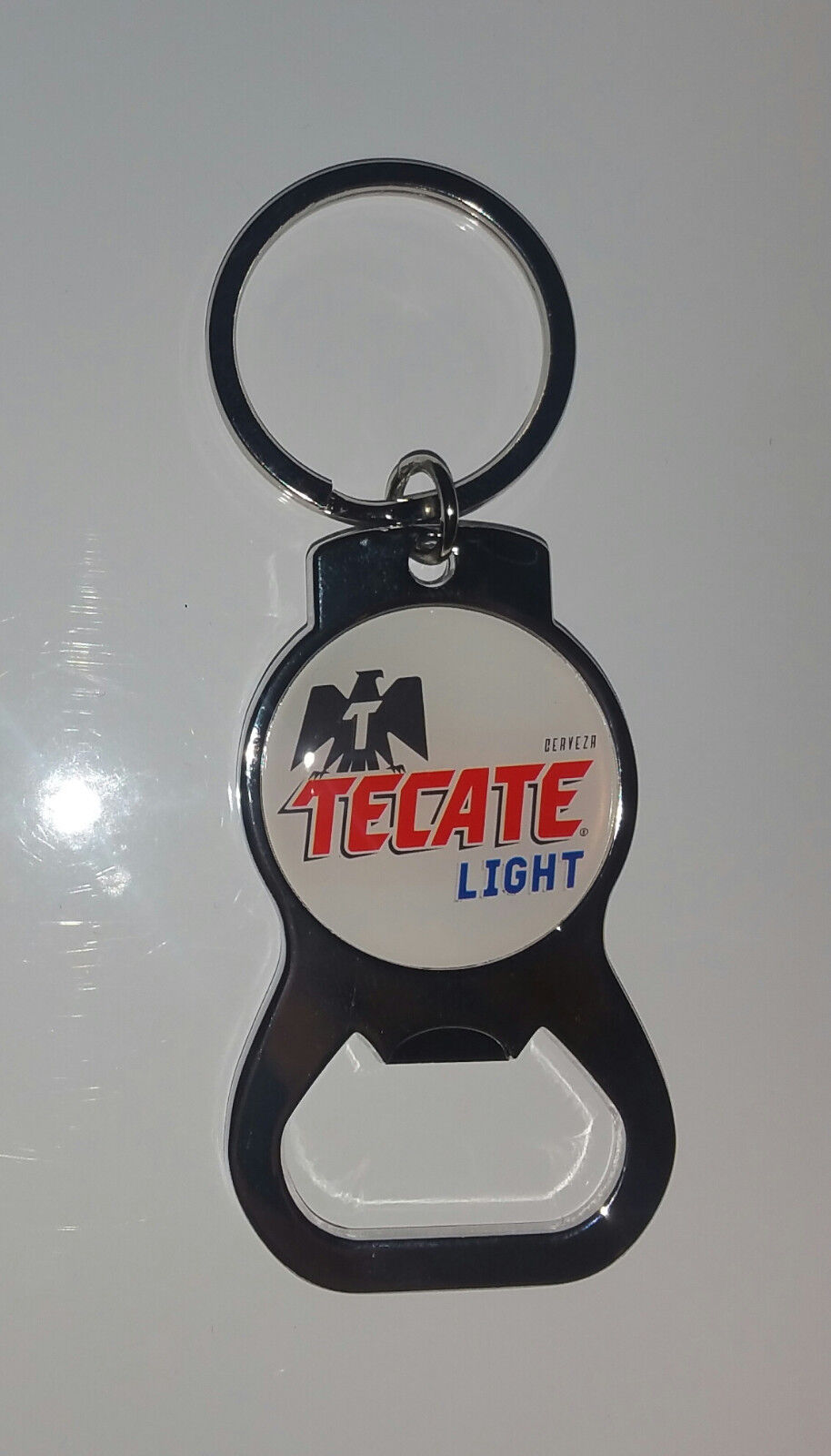 TECATE Light Keychain BOTTLE OPENER - NEW key chain