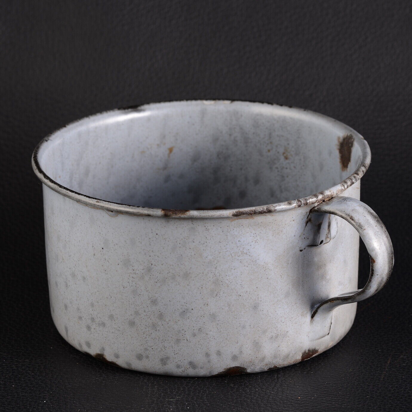 Rare Fat Quarter, Mug Enamelled De L' US Army Period Spanish American Wars #B48