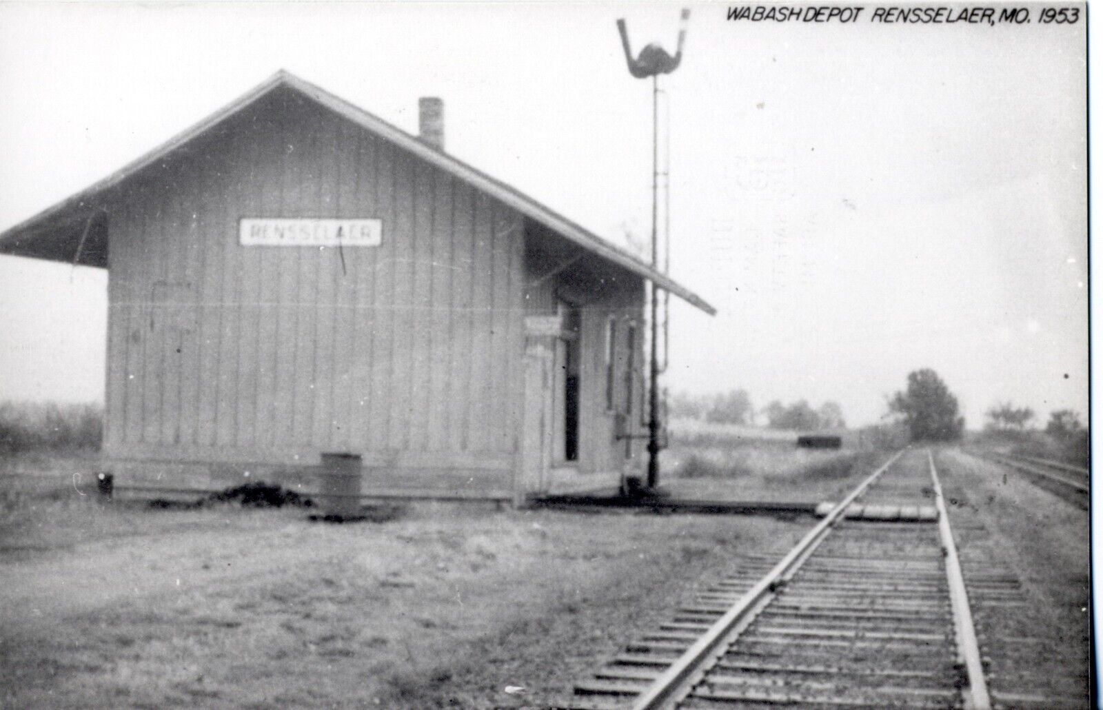 Wabash Railroad Depot, Rensselaer, Mo. Missouri Postcard