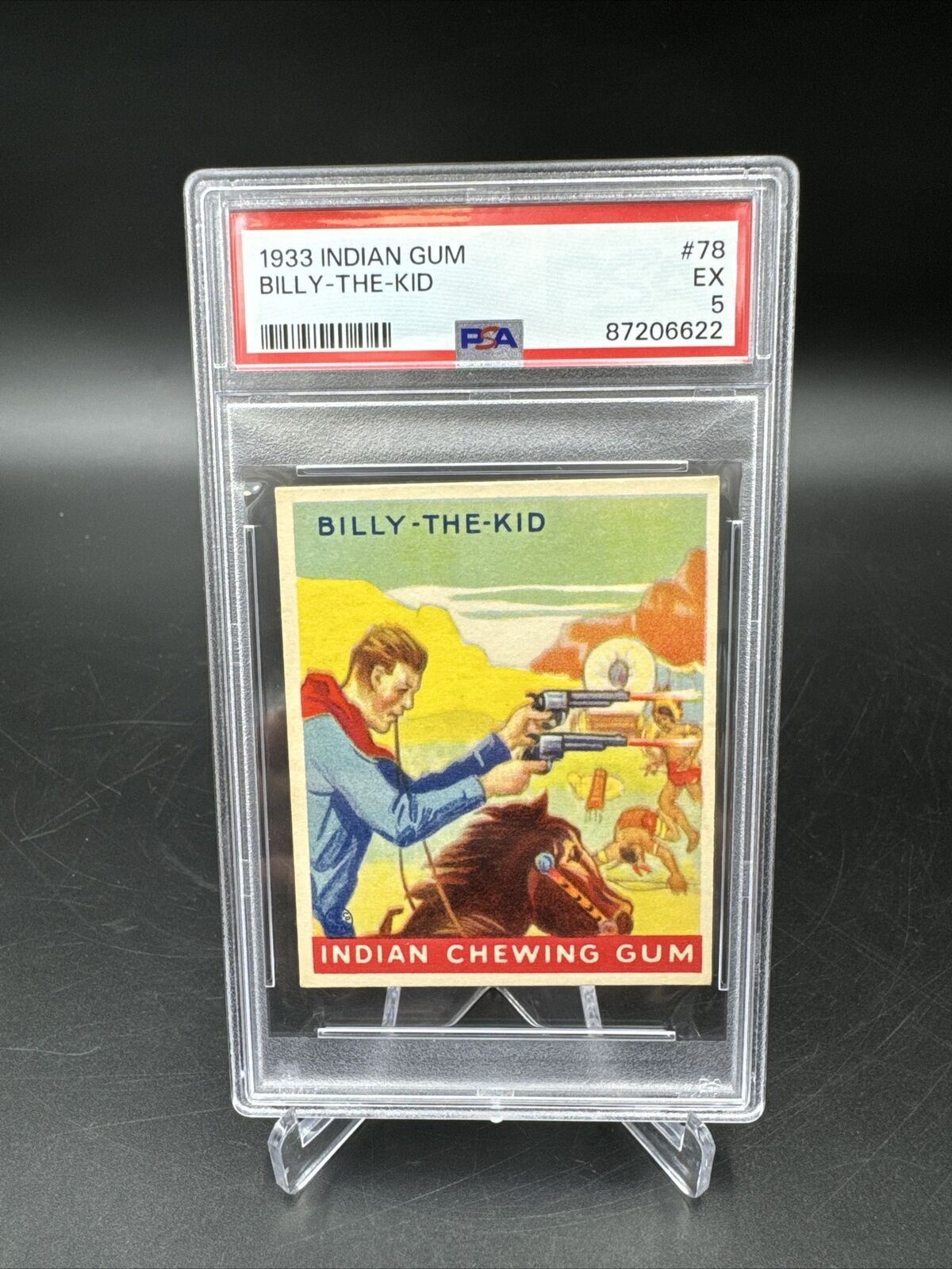 1933 Indian Gum Billy The Kid # 78 PSA 5 EX Goudey Wild West