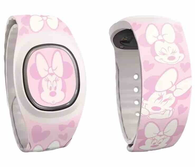 Disney Minnie Mouse Faces Pink Hearts & Bows MagicBand+ Plus - NEW UNLINKED