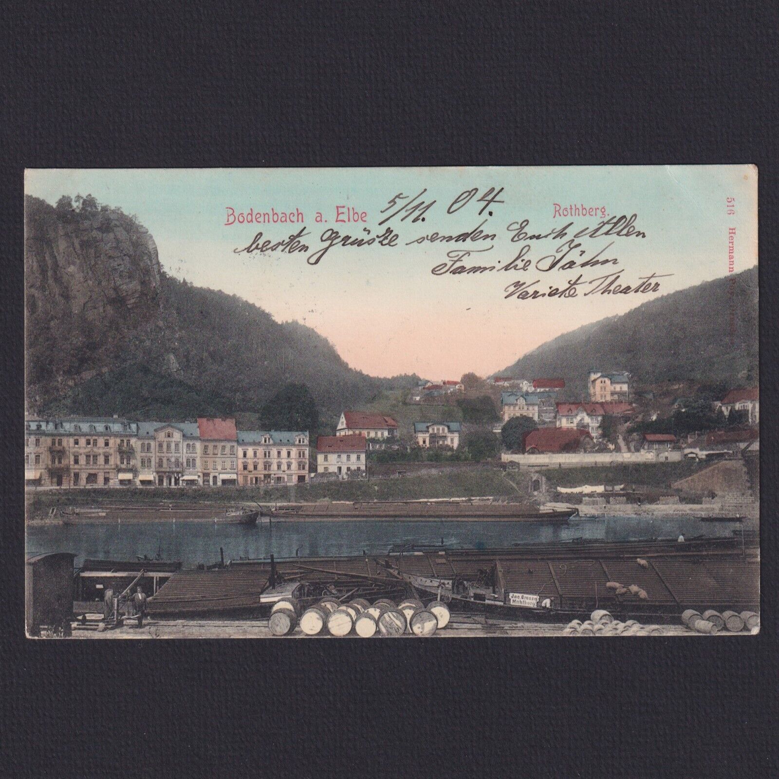 CZECHIA AUSTRIA 1904, Postcard, Bodenbach am Elbe, Decín, Used