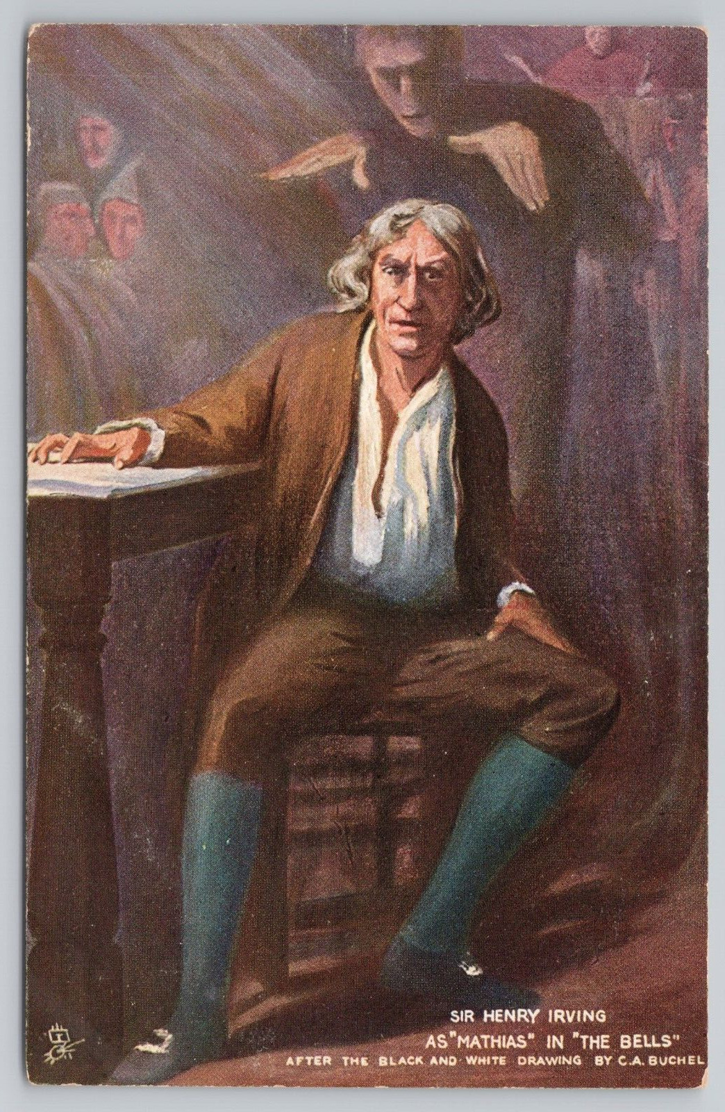 Postcard Sir Henry Irving as Mathias in The Bells by CA Buchel Vintage UK