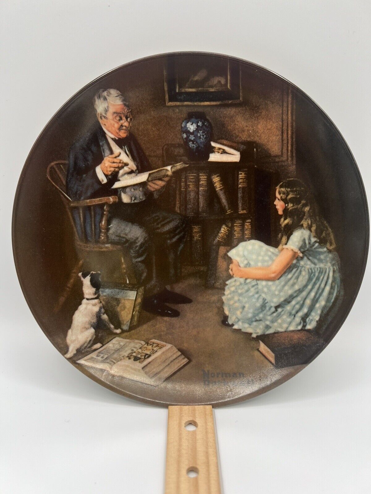 VTG 1984 Knowles NORMAN ROCKWELL Limited Edition Collector Plate THE STORYTELLER
