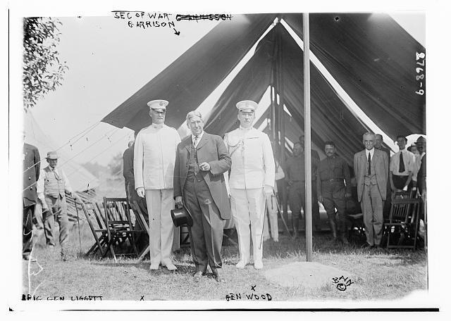 Brigadier General Hunter Liggett,Lindley Miller Garrison,Leonard Wood,July 1913