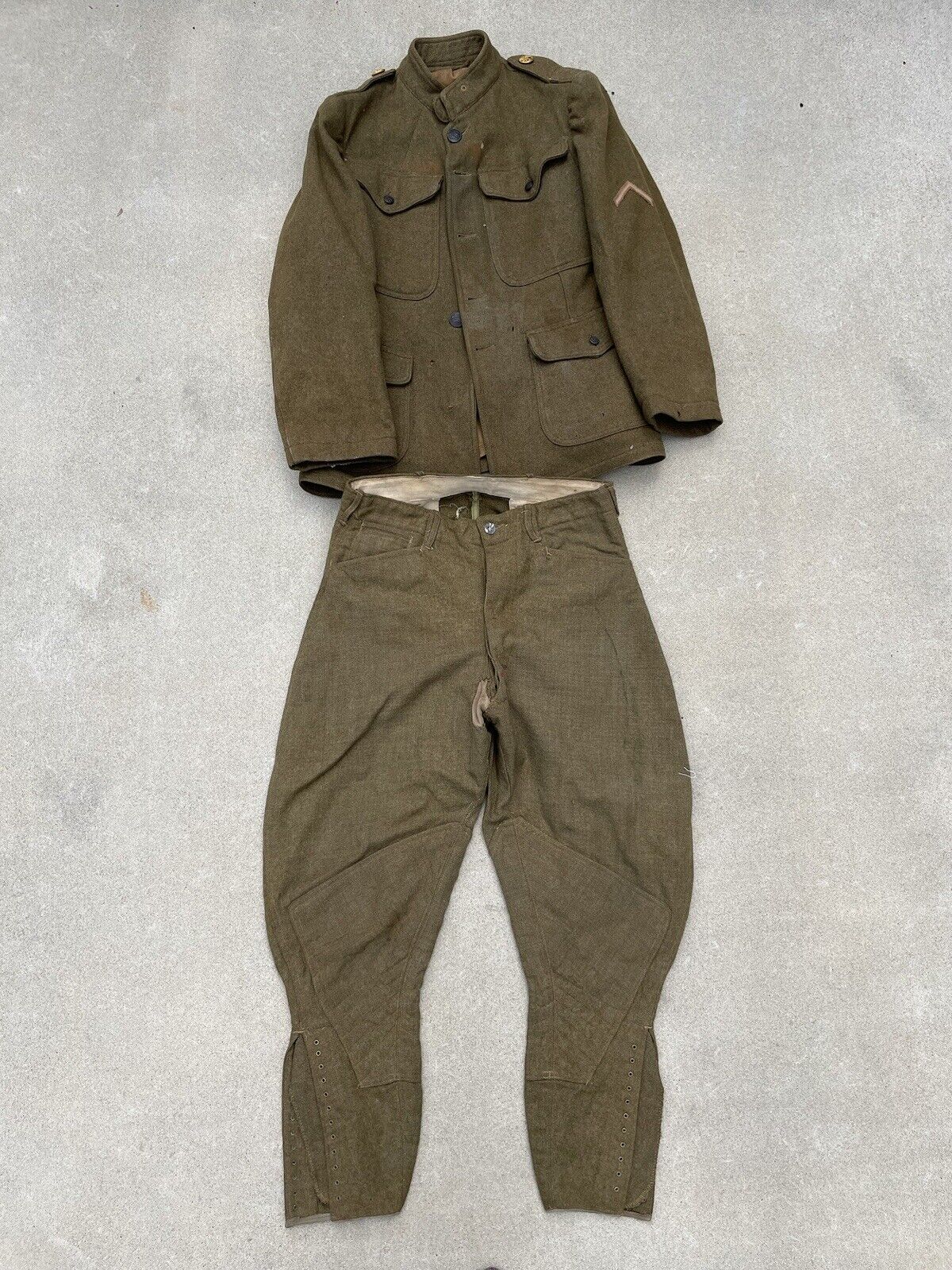 Vintage World War 1 Doughboy Jacket & Pants Outfit Soldier WW1 US Army