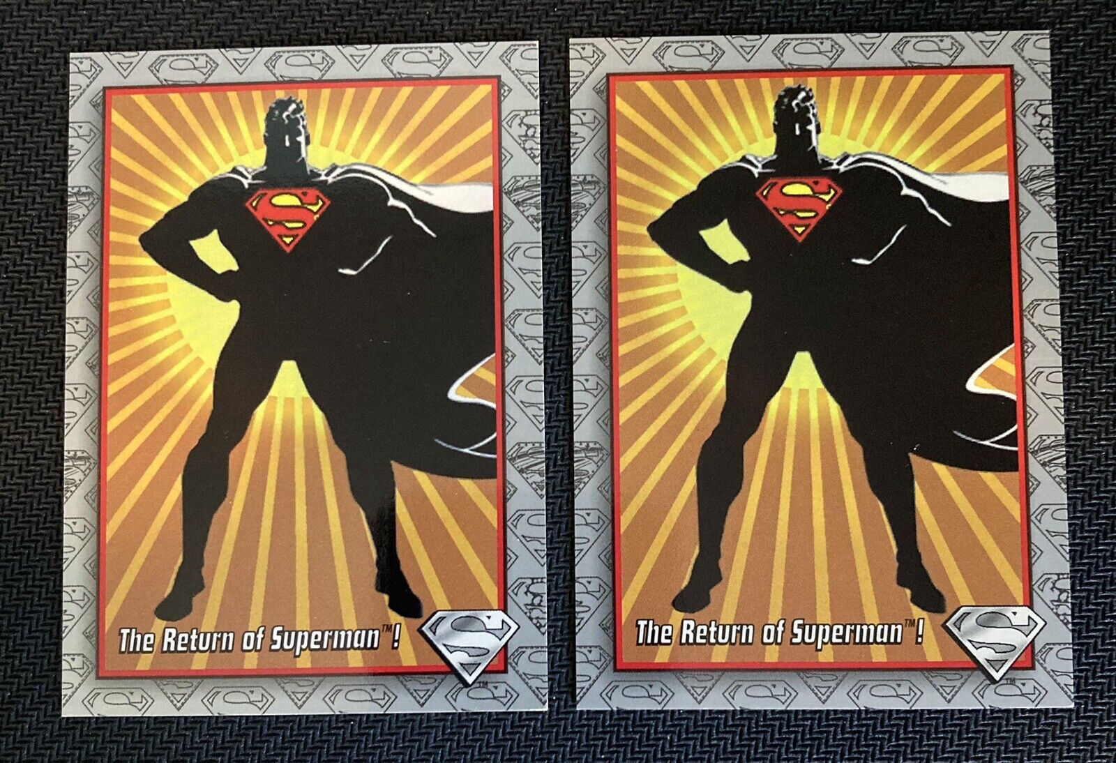 1993 Return Of Superman Promo Case Card #0 Lot Of 2 