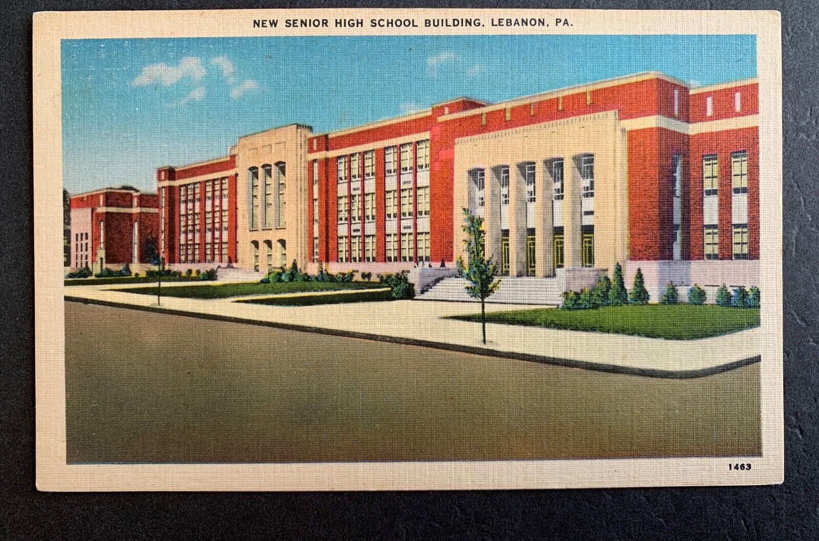 Postcard Lebanon PA - c1940s Senior High School
