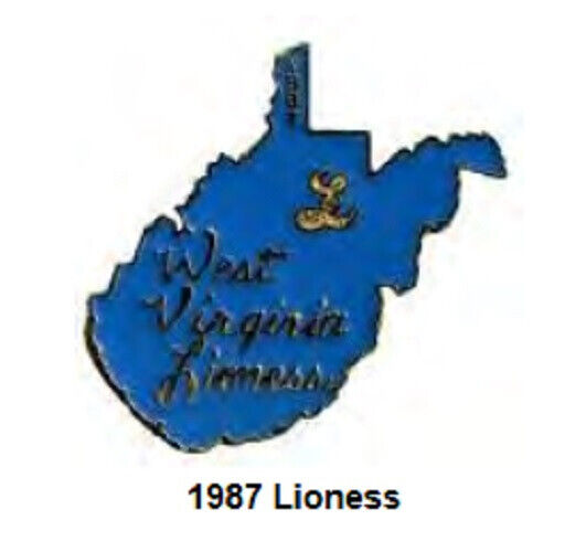 Lions Club Pins - West Virginia 1987 Lioness