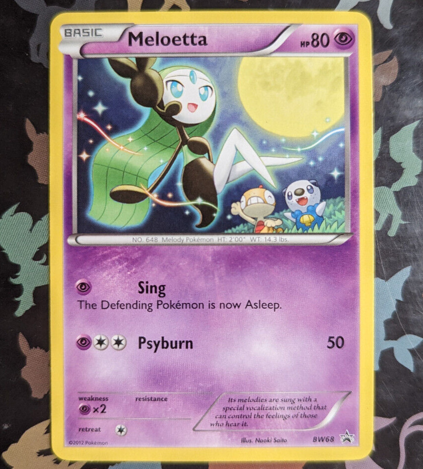 Meloetta BW68 Black & White Black Star Promo Pokemon Card NM/Exc