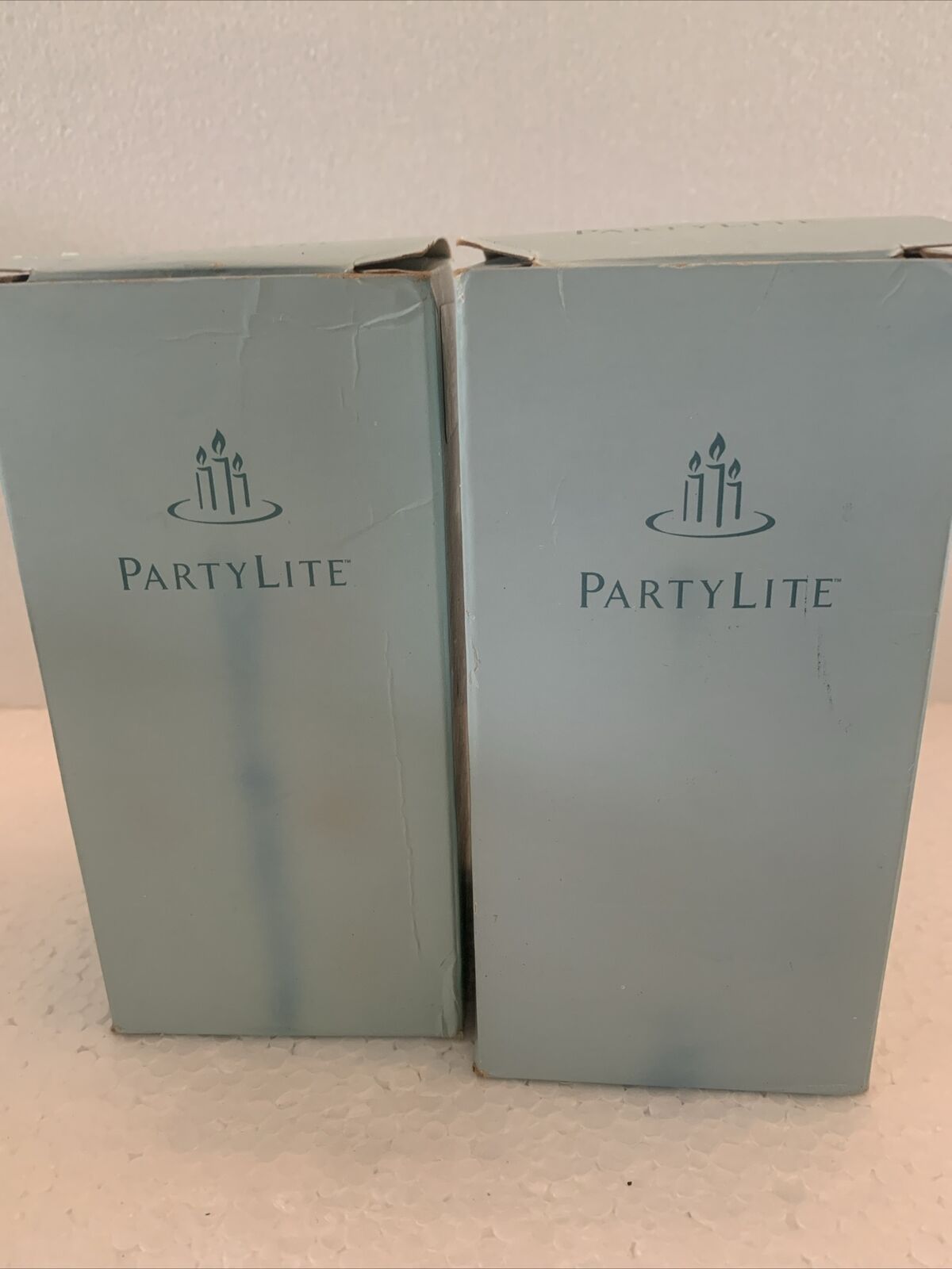 PartyLite OCEAN MIST 3 x 6” Bell Top Pillar Candle S3764 New Royal Blue  2 Boxed