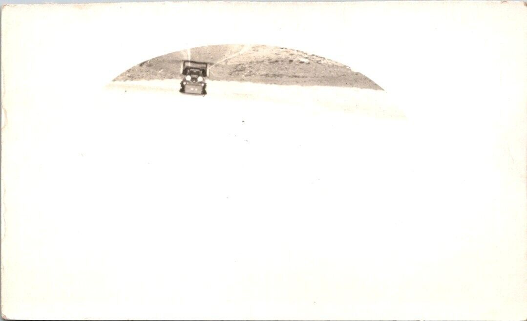 RPPC Wyoming Crossing Red Desert Auto Car c1910s photo postcard FP6