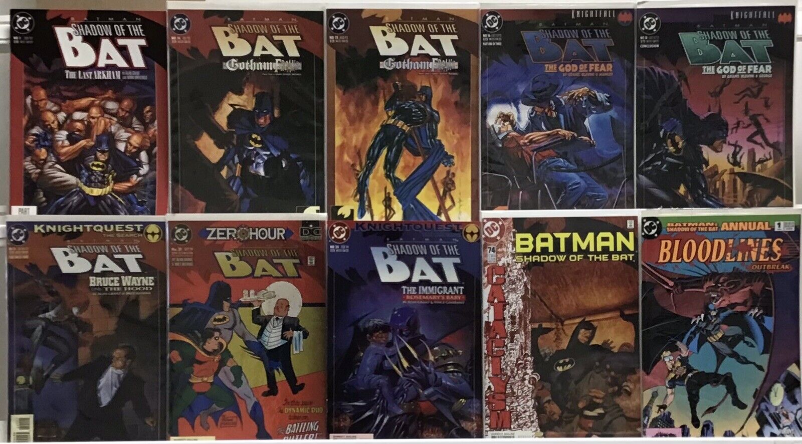 DC Comics - Batman Shadow Of The Bat - Comic Book Lot Of 10