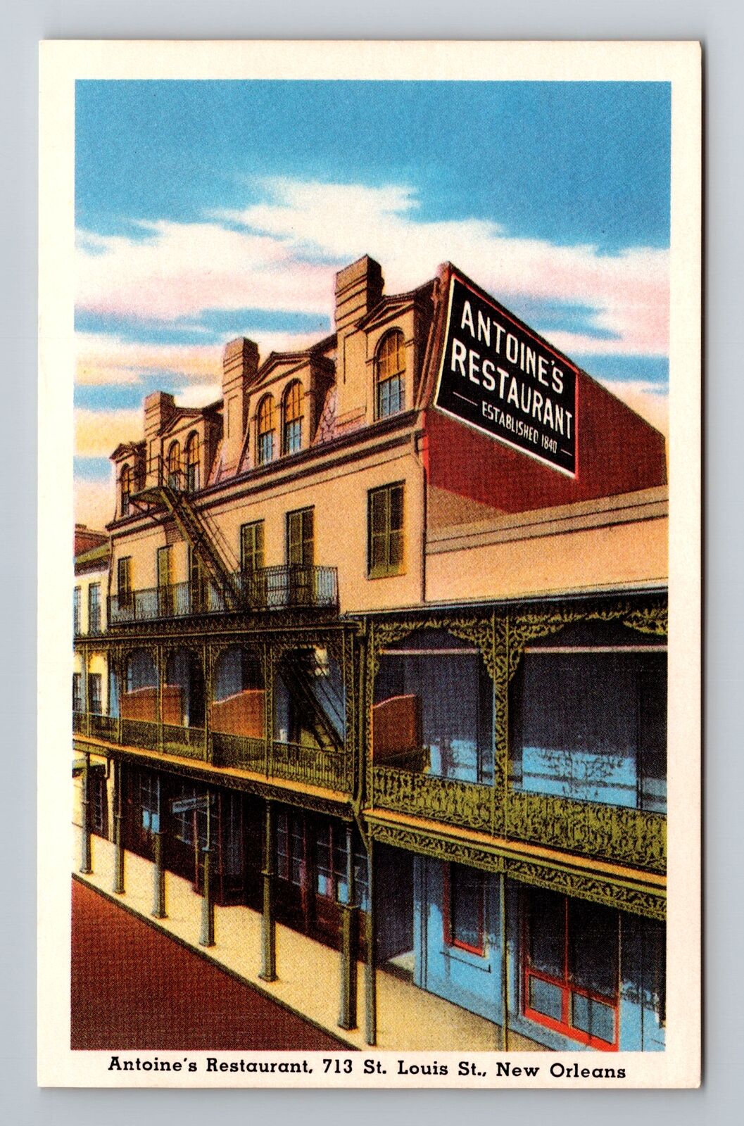 New Orleans LA-Louisiana, Antoine\'s Restaurant, Advertising, Vintage Postcard