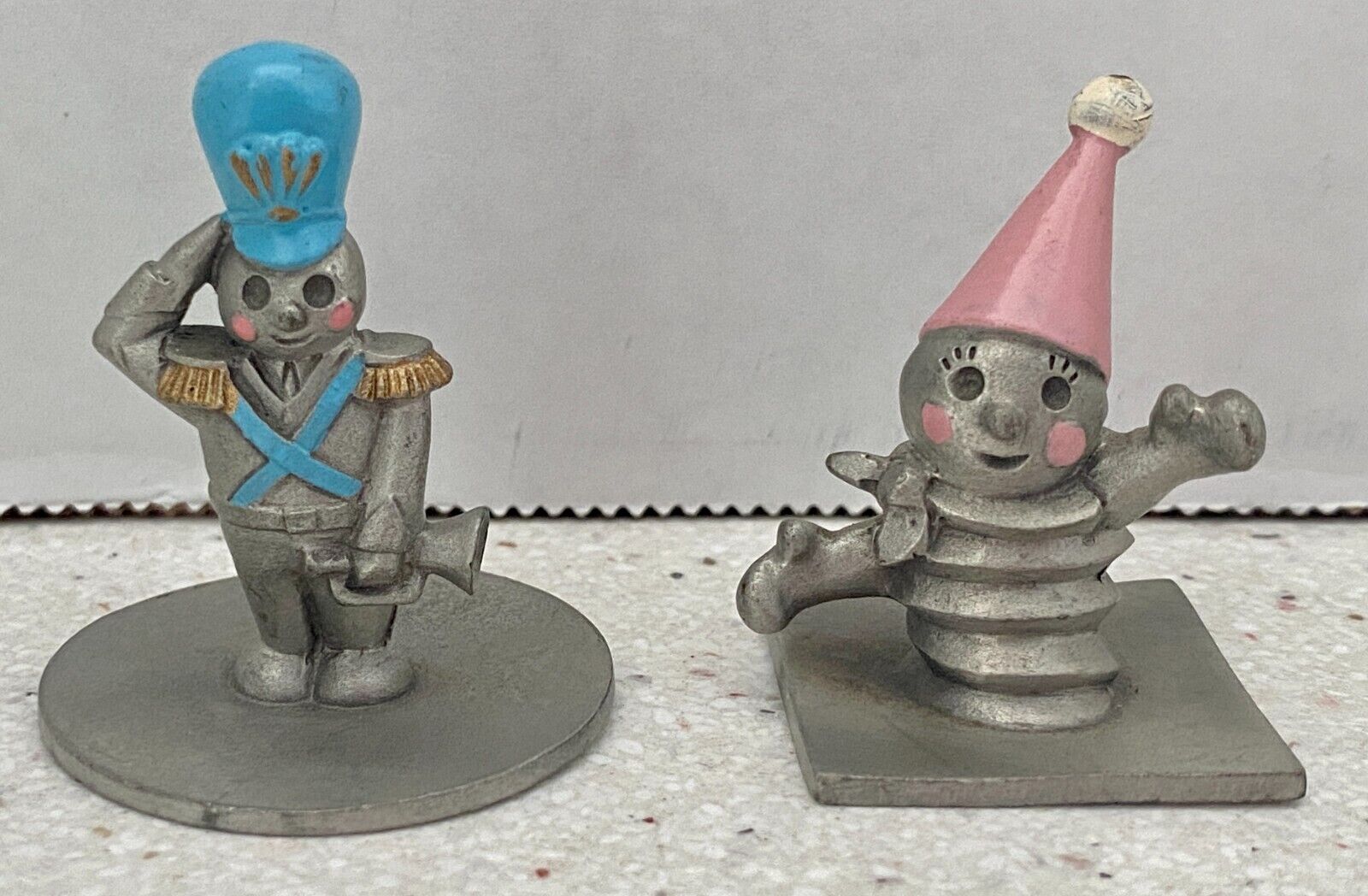 Vintage Lot of 2 1982 Hudson Fine Pewter USA Made Toy Soldier Jack in the Box