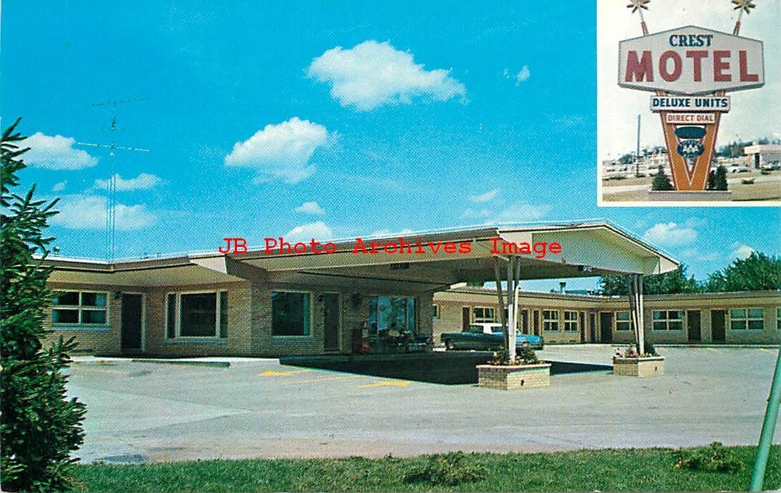 IA, Davenport, Iowa, Crest Motel, Multi-View, Tri-Cities Photo Pub No 93007