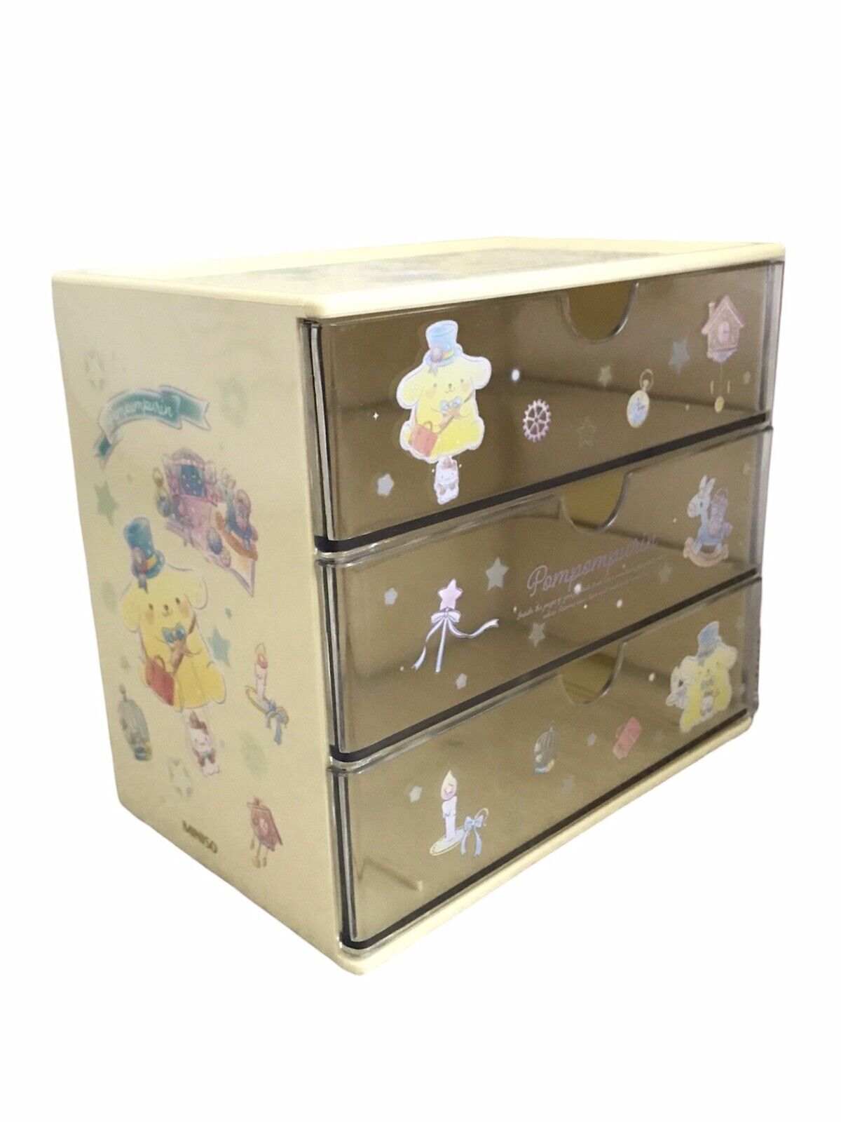 Miniso x Sanrio Pompompurin Yellow Storage Box Drawer Organizer