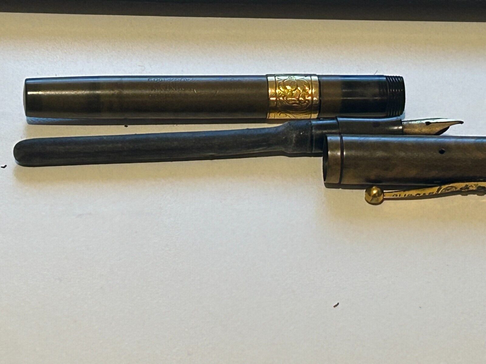 Vintage Waterman 52 fountain pen-14kt gold nib-fine-medium-flexible-New rubber