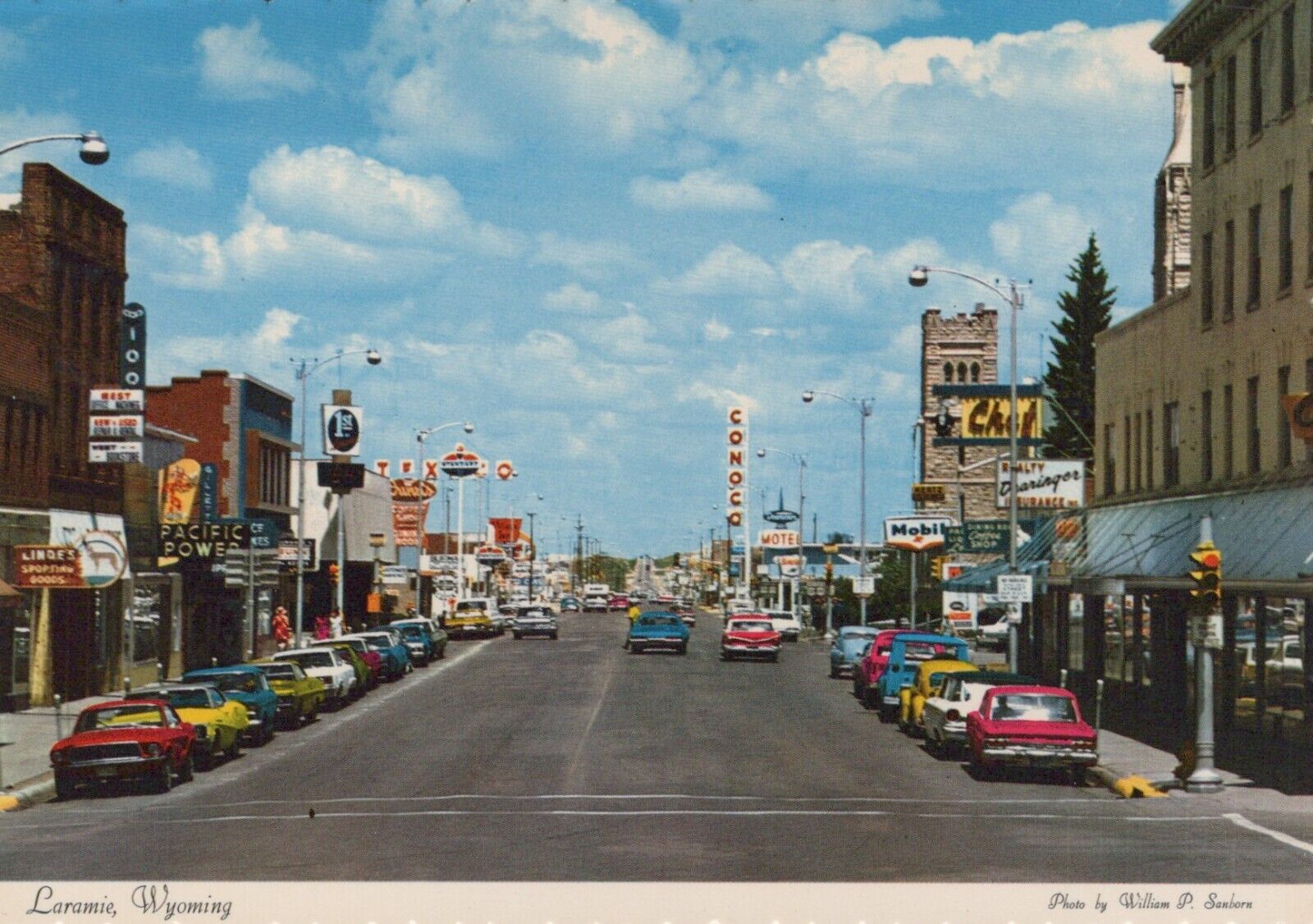 Laramie Wyoming Street View 4x6 Postcard