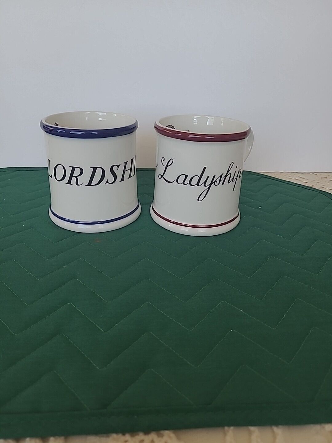 His Lordship Her Ladyship Mugs The National Trust Staffordshire 10 Oz.