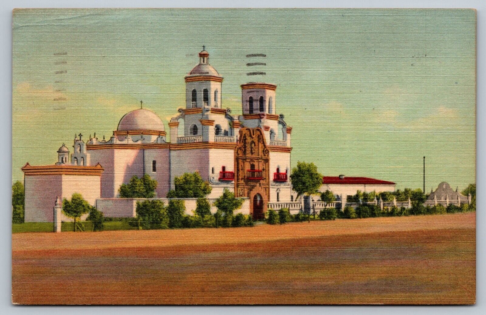 Postcard - Old Mission, San Xavier del Bac, Near Tucson, Arizona