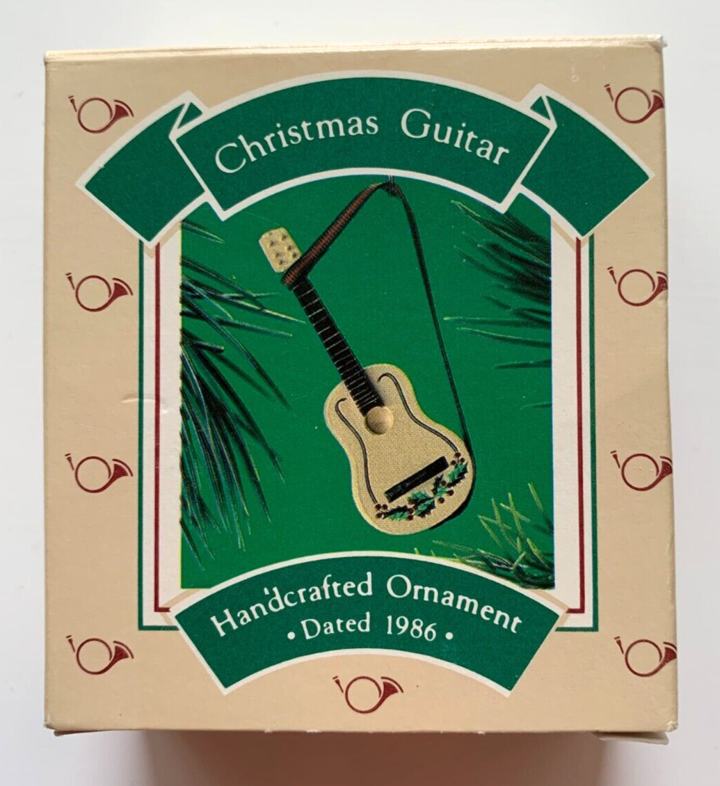 Hallmark 1986 Keepsake Ornament ~  CHRISTMAS GUITAR ~CHRISTMAS MEDLEY COLLECTION