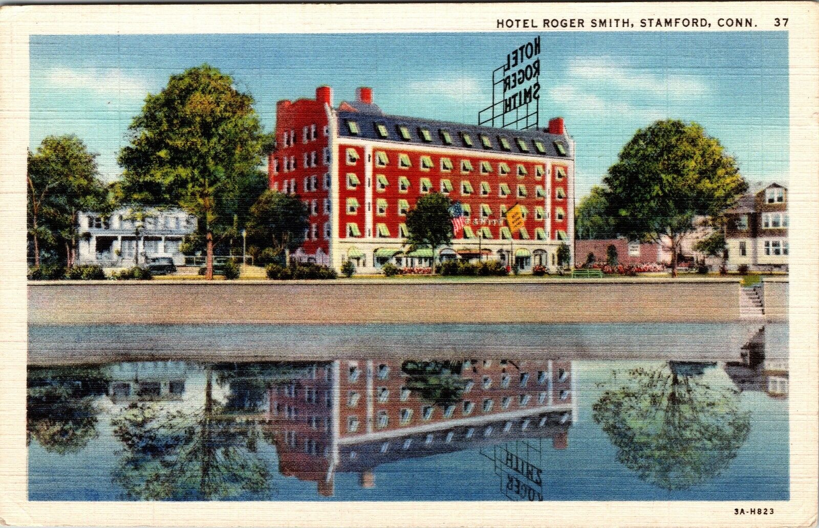 Stamford Connecticut Conn Hotel Roger Smith Vintage Postcard 