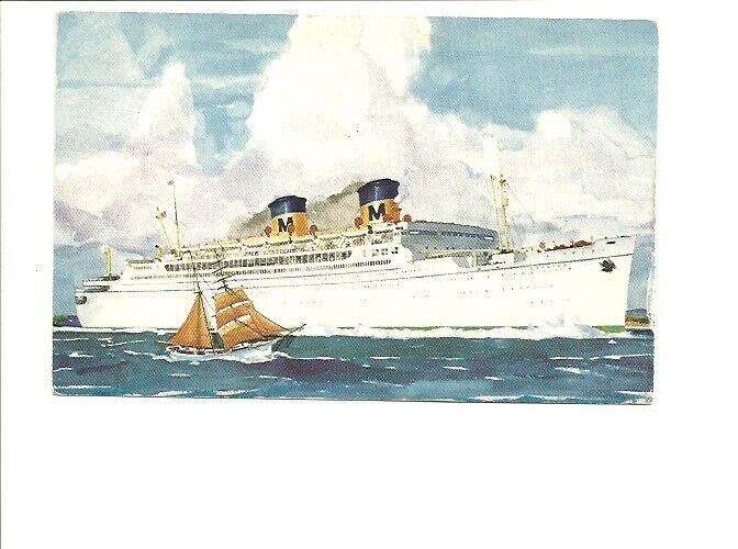 Postcard, Matson Line - S.S. Lurline, Luxury Liner, Ship