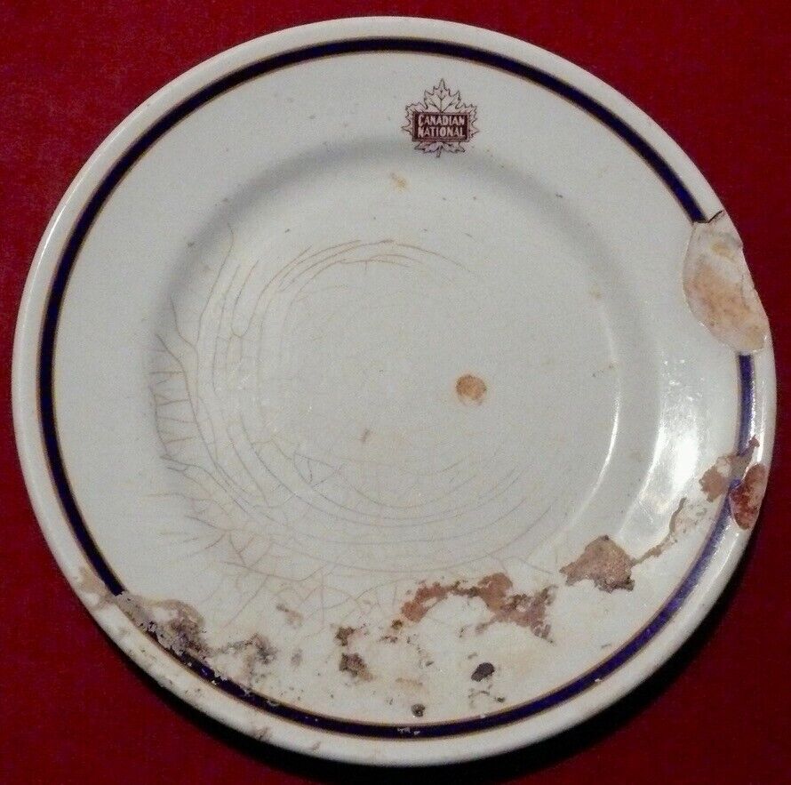 Antique canadian national plate. salvaged from Alaska’s waters