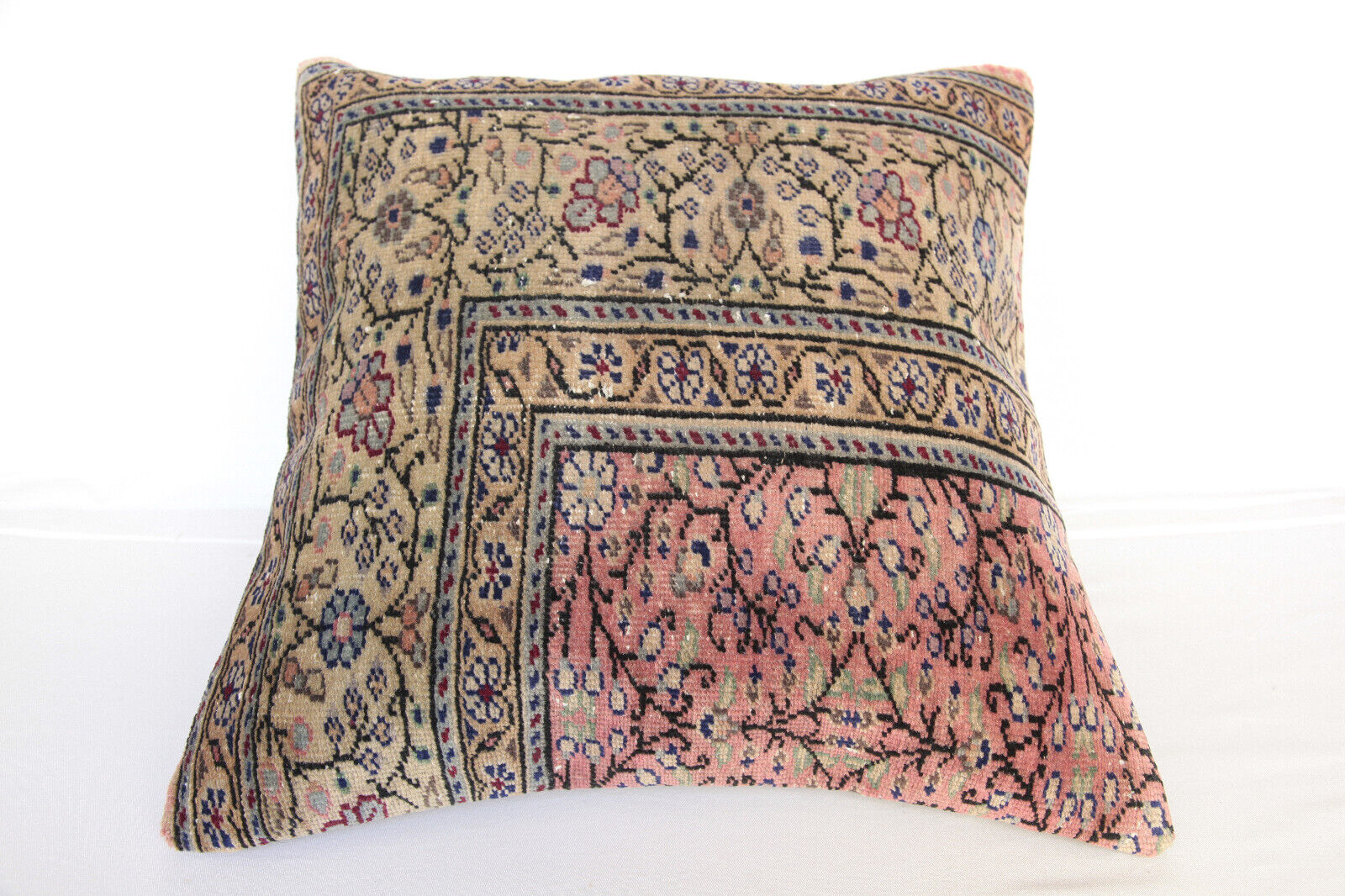 18X18 pillow,Handknotted pillow,Vintage pillow, rug pillows,sofa pillow,cushions
