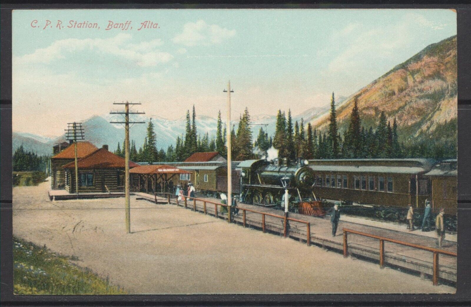 1900s Canada ~ Banff, Alta. ~ C.P.R. Station ~ Stedman Bros. PC