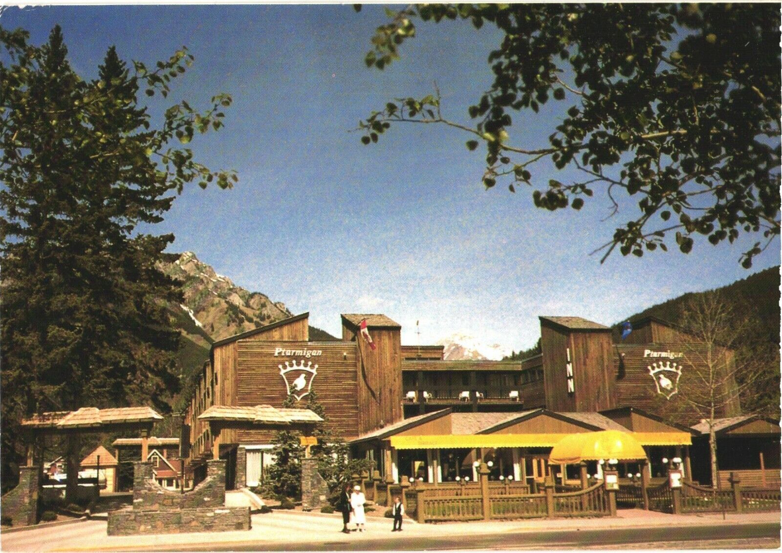 Picturesque View of Ptarmigan Inn, Banff, Canada Postcard