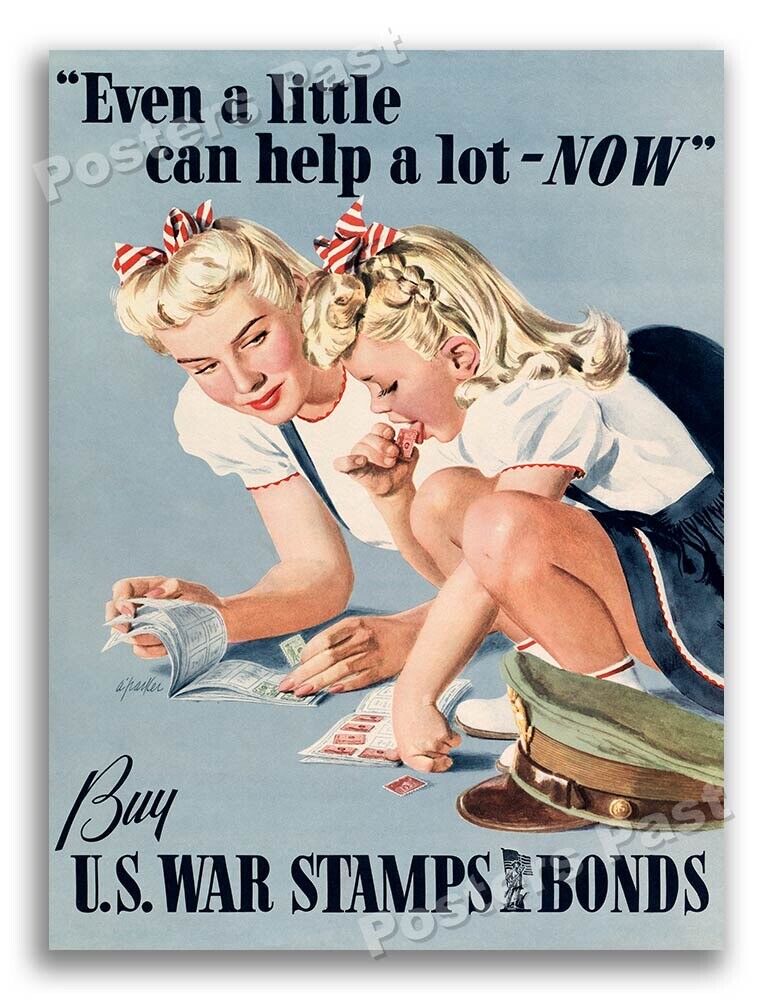 1940s “Buy U.S. War Stamps” WWII Historic Propaganda War Poster - 18x24